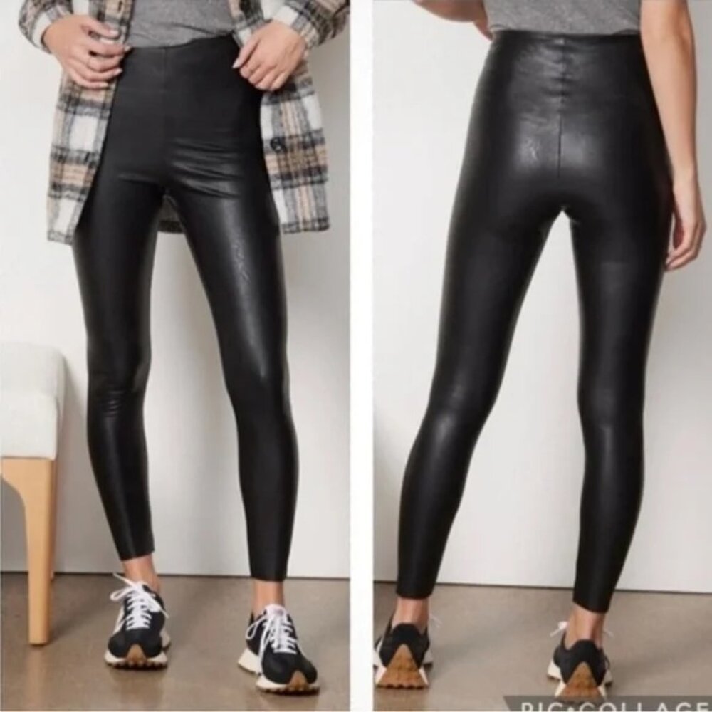 Commando 7/8 Faux Leather Leggings Black Small NWT